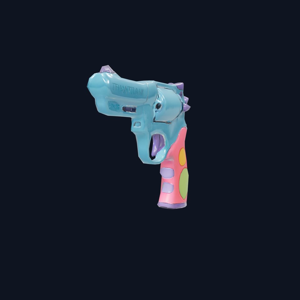 Colorful Toy Revolver model pack